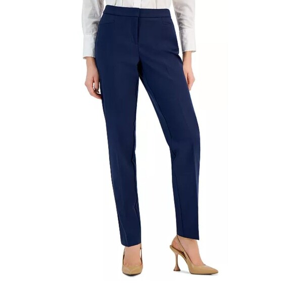 INC International Concepts Womens Mid Rise L-Pocket Straight Pants 2PS Blue NWT - Picture 12 of 15
